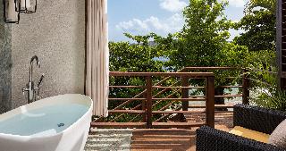 Oceanfront Two-Story One Bedroom Butler Villa Suite With Balcony Tranquility Soaking Tub