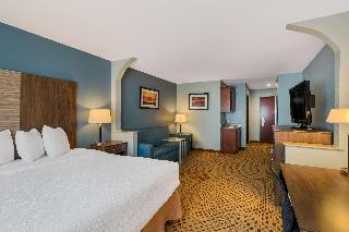 SUITE-1 KING BED,NSMK,HISPD,SOFABD,DESK,MICRFG,CONTINENTAL BREAKFAST