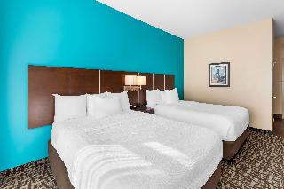 2 Queen Beds, Non-Smoking, Pillow Top Mattress, Flat Screen Television, Refrigerator, Wi-Fi