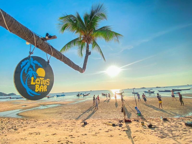 Lotus Hostel Beach Bar Koh Tao — view