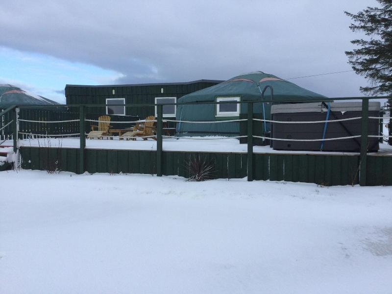 Orange Yurt With Hot Tub- Sleeps 3, Parking & Pe image
