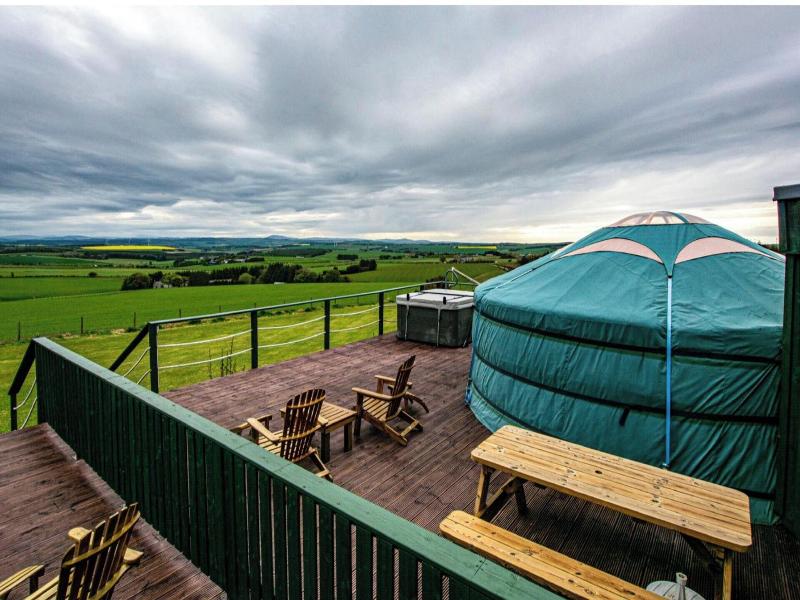 Orange Yurt With Hot Tub- Sleeps 3, Parking & Pe image