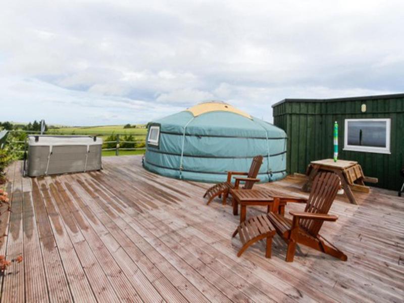 Orange Yurt With Hot Tub- Sleeps 3, Parking & Pe image