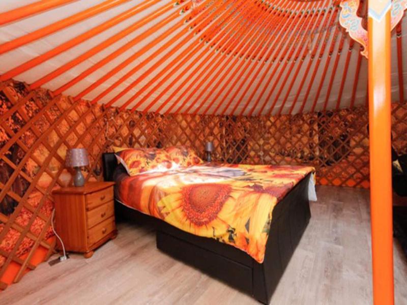 Orange Yurt With Hot Tub- Sleeps 3, Parking & Pe image