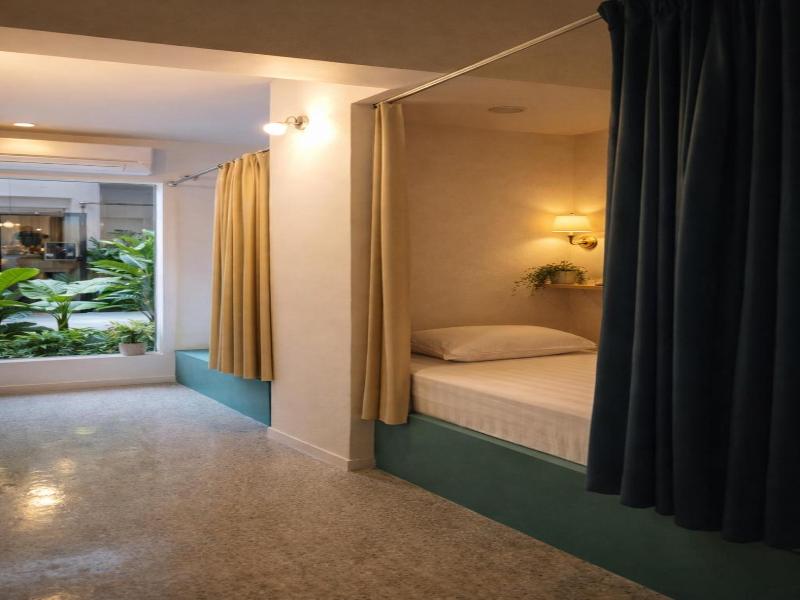 Beds In Garden Hostel