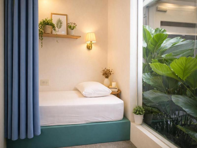 Beds In Garden Hostel