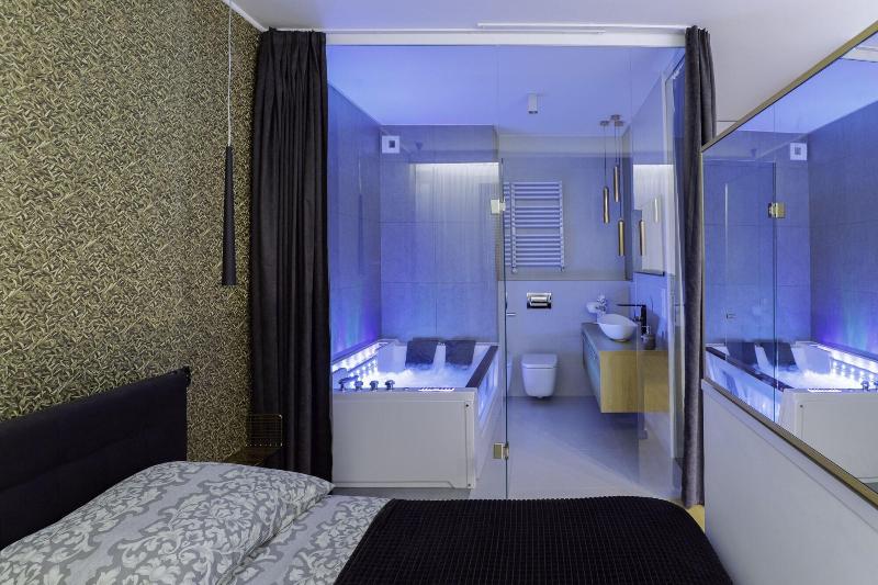 Glass House Hot Tub Apartments image