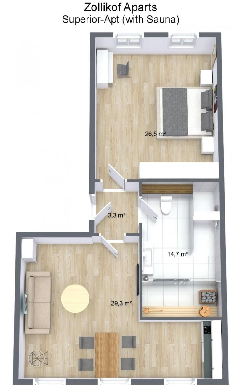 Zollikof Aparts Sauna Studioapartments image