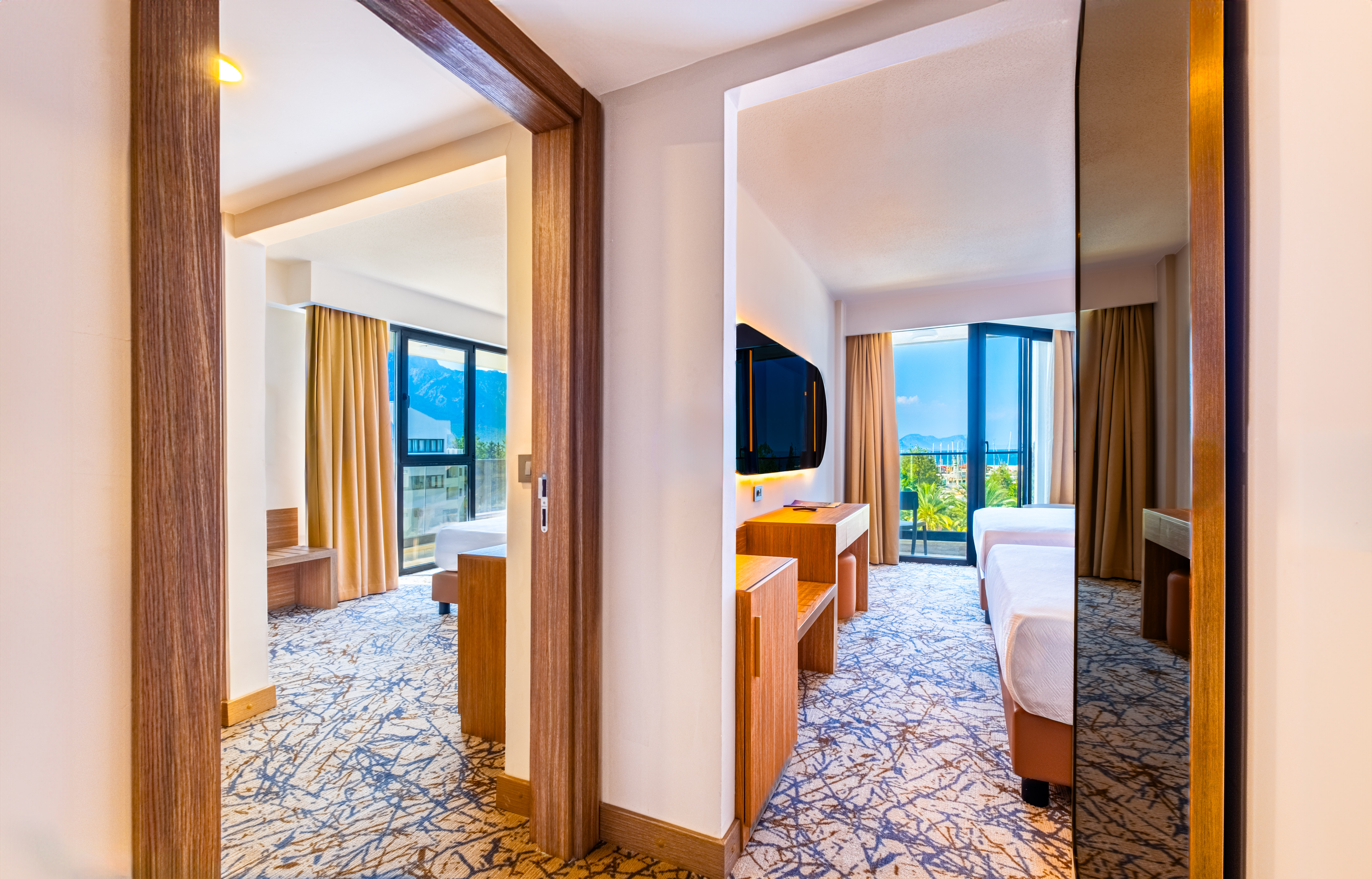 Chambre, familiale, vue sur le paysage