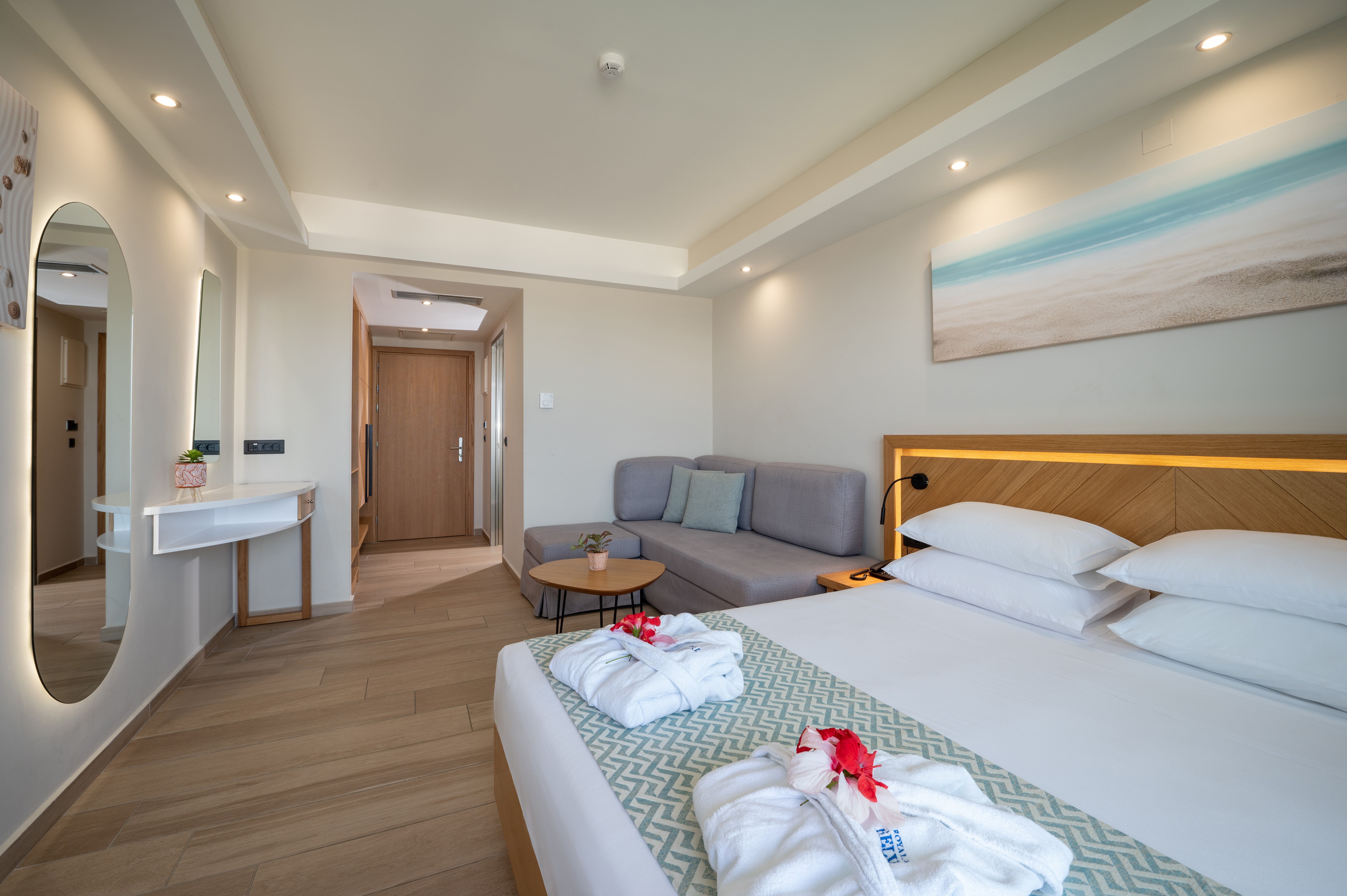 Chambre, supérieure, vue sur la mer