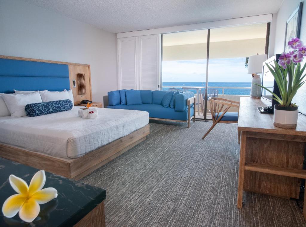 Chambre double, deluxe, vue partielle sur l’océan