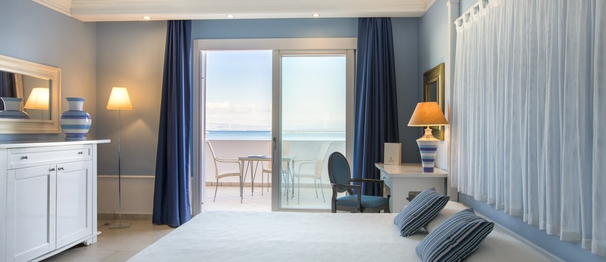 Chambre quadruple, deluxe, vue sur la mer