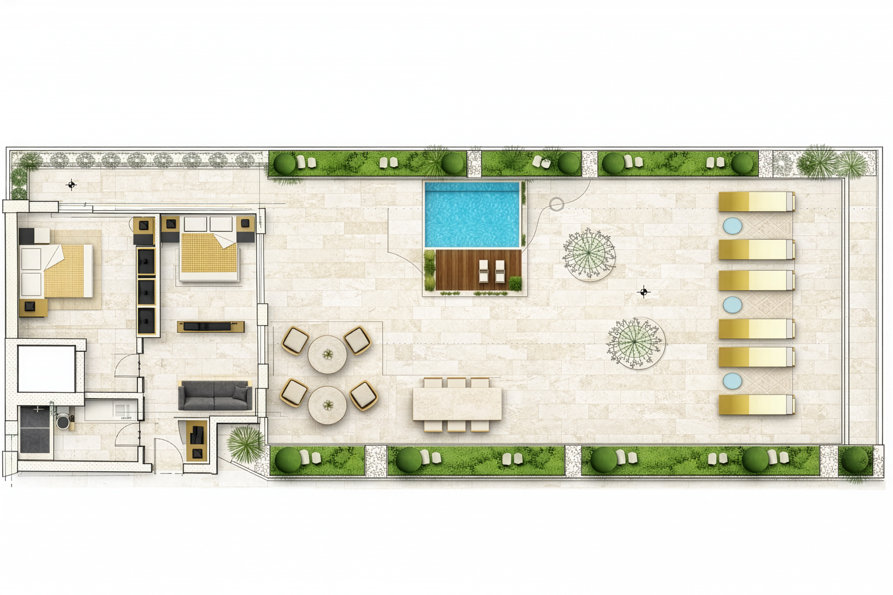 Suite, presidenziale, 2 camere da letto, vista sul mare