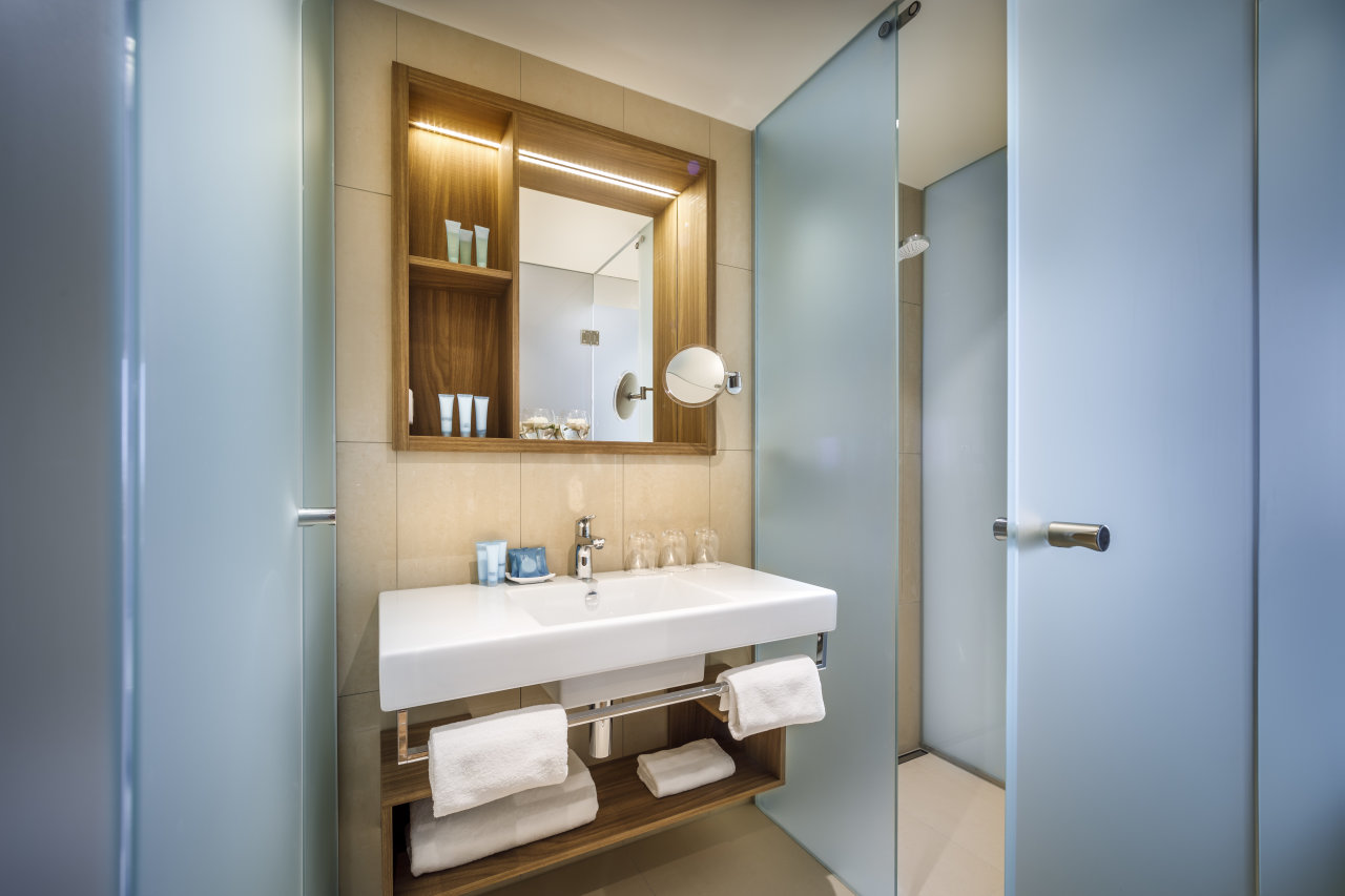 Chambre triple, en bord de mer