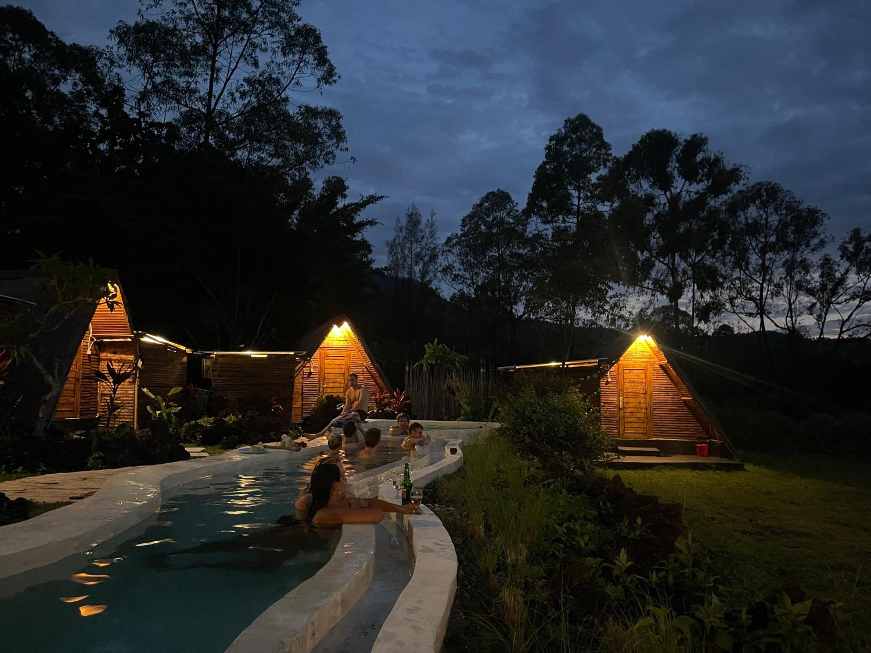 Triangular House And Hot Spring