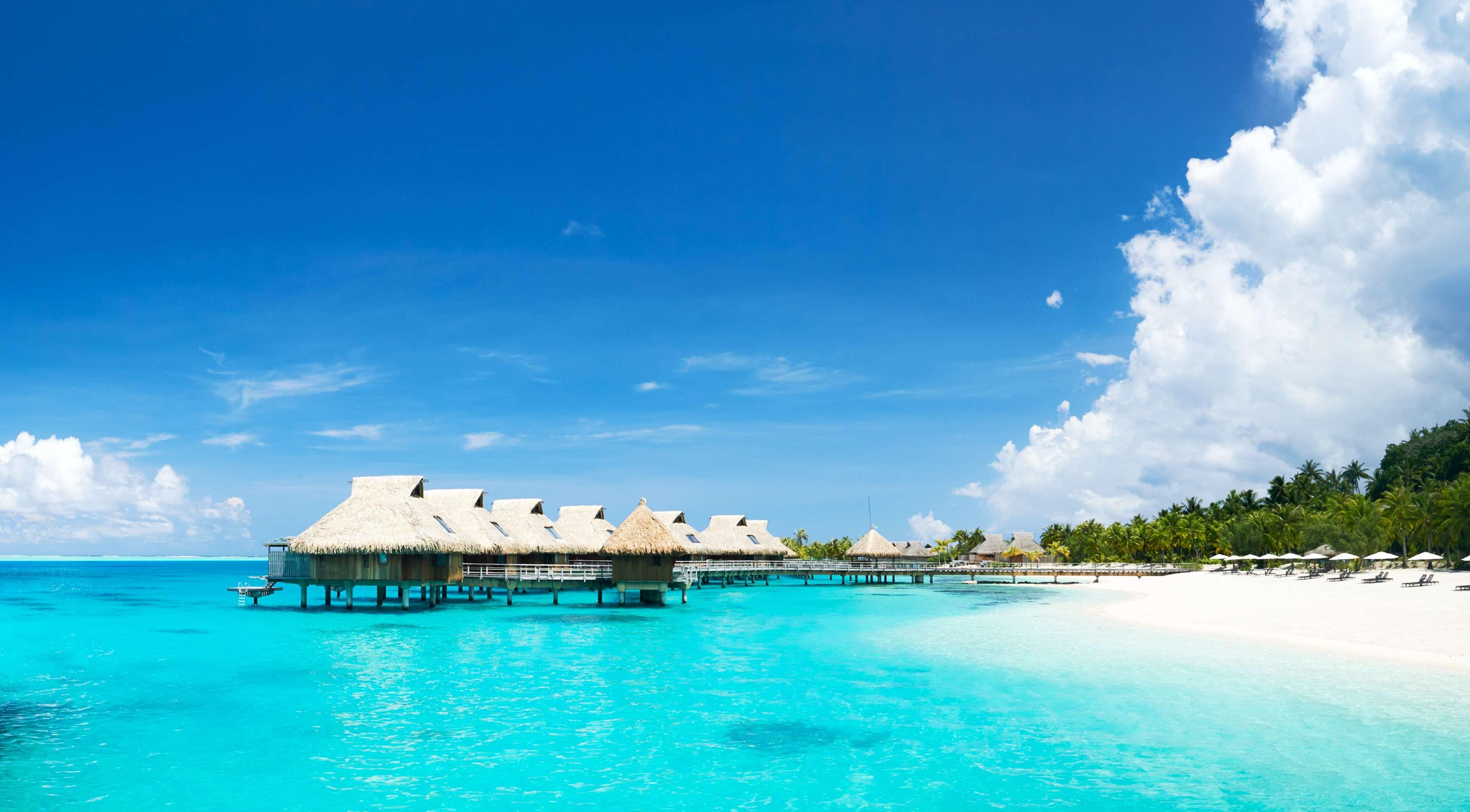 Zdjęcie Plaża Conrad Bora Bora obszar hotelowy