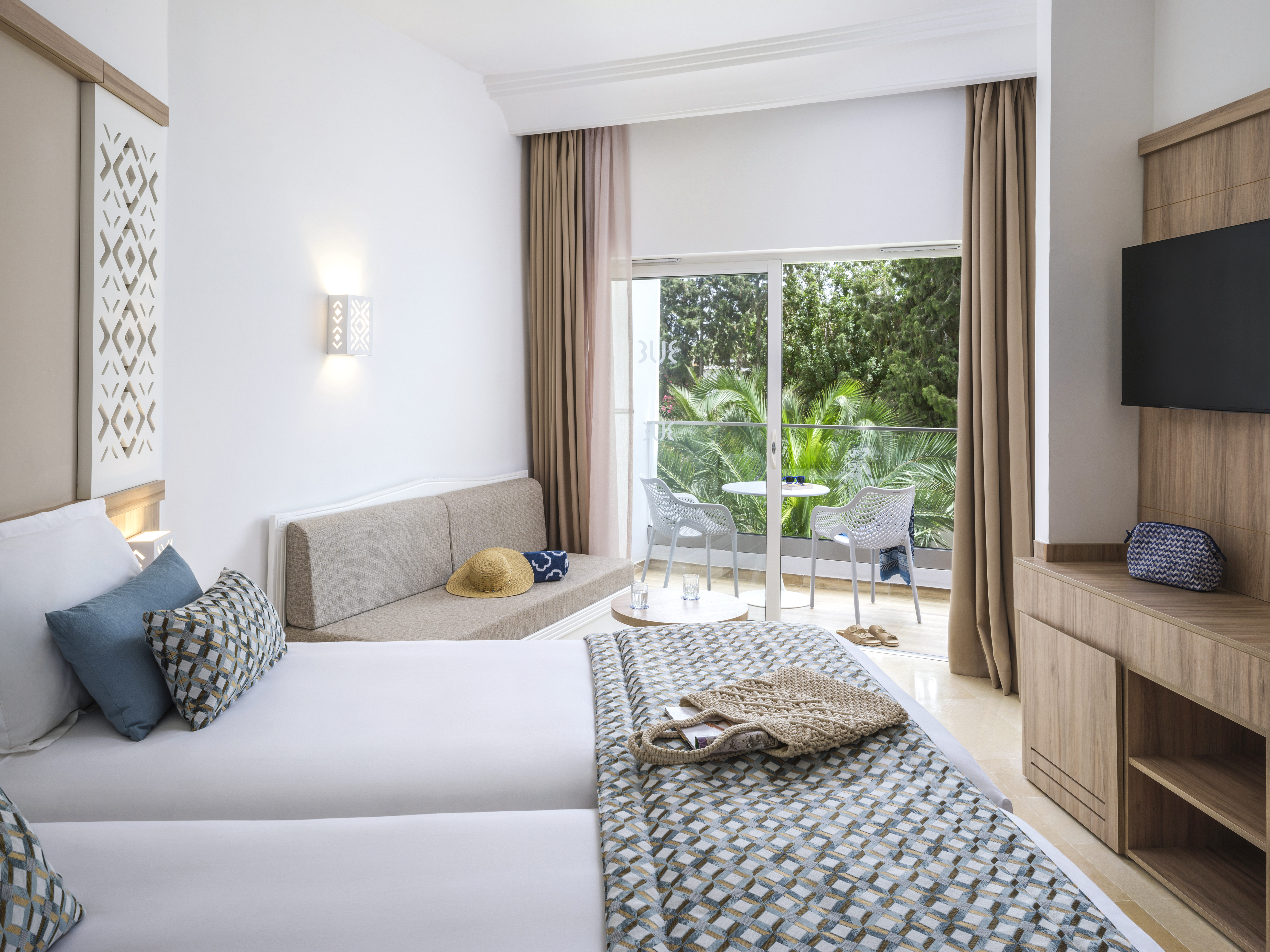 Chambre individuelle, vue sur le jardin