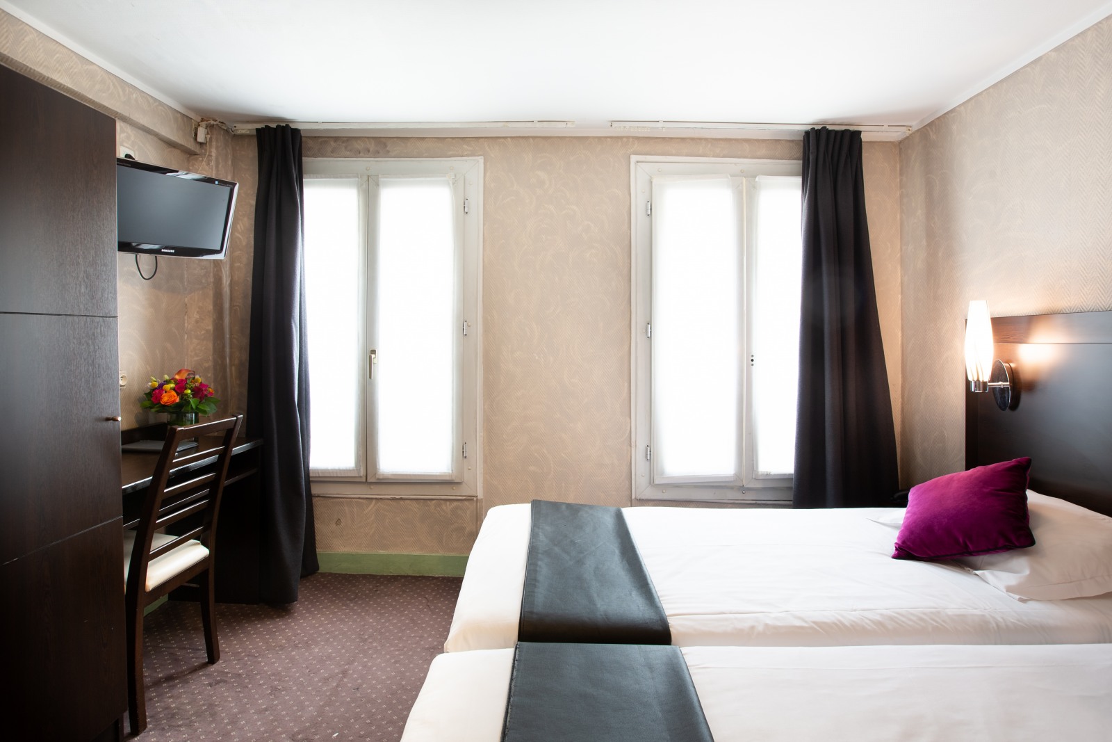 Chambre avec 2 lits