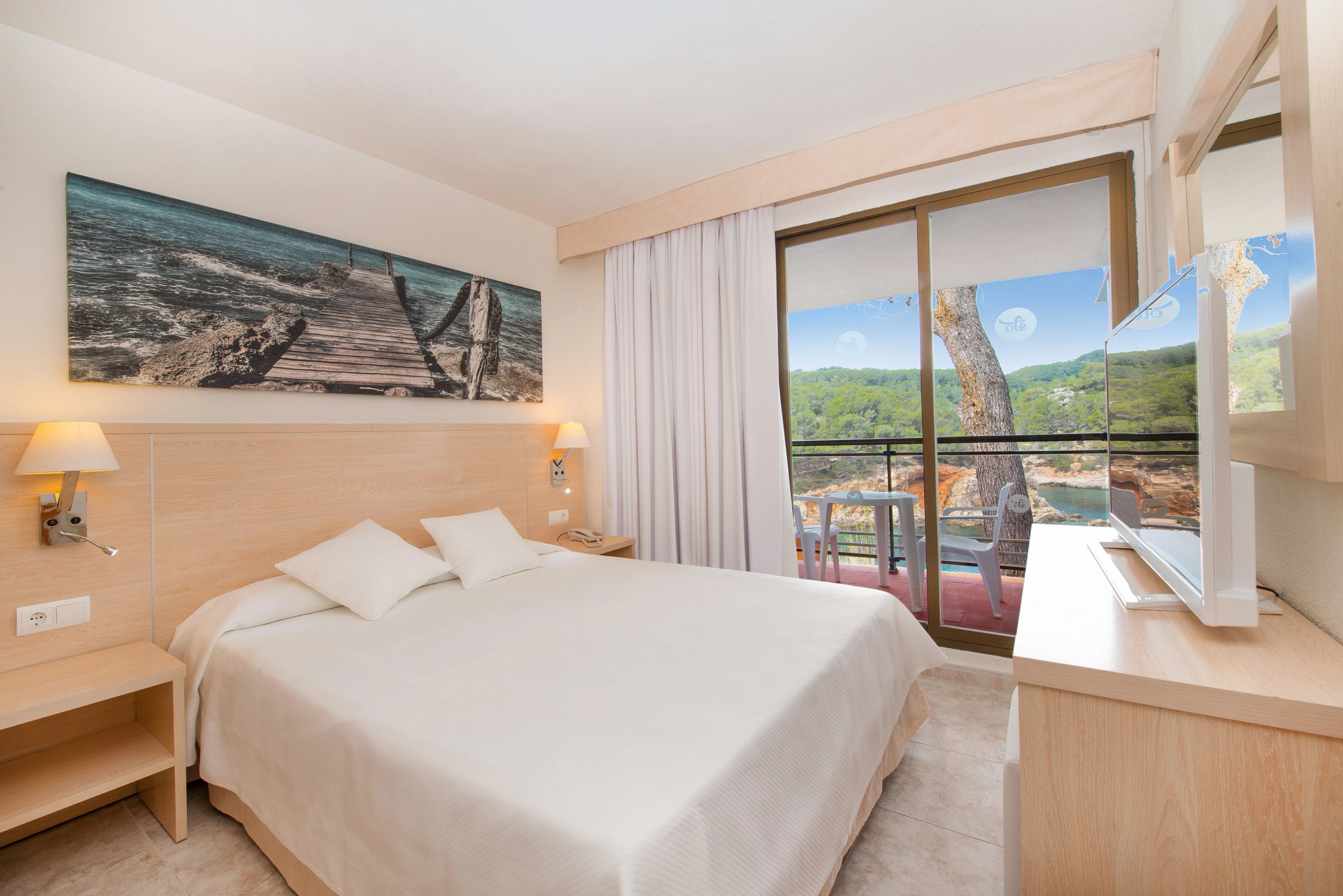 Habitación, familiar, vistas al mar