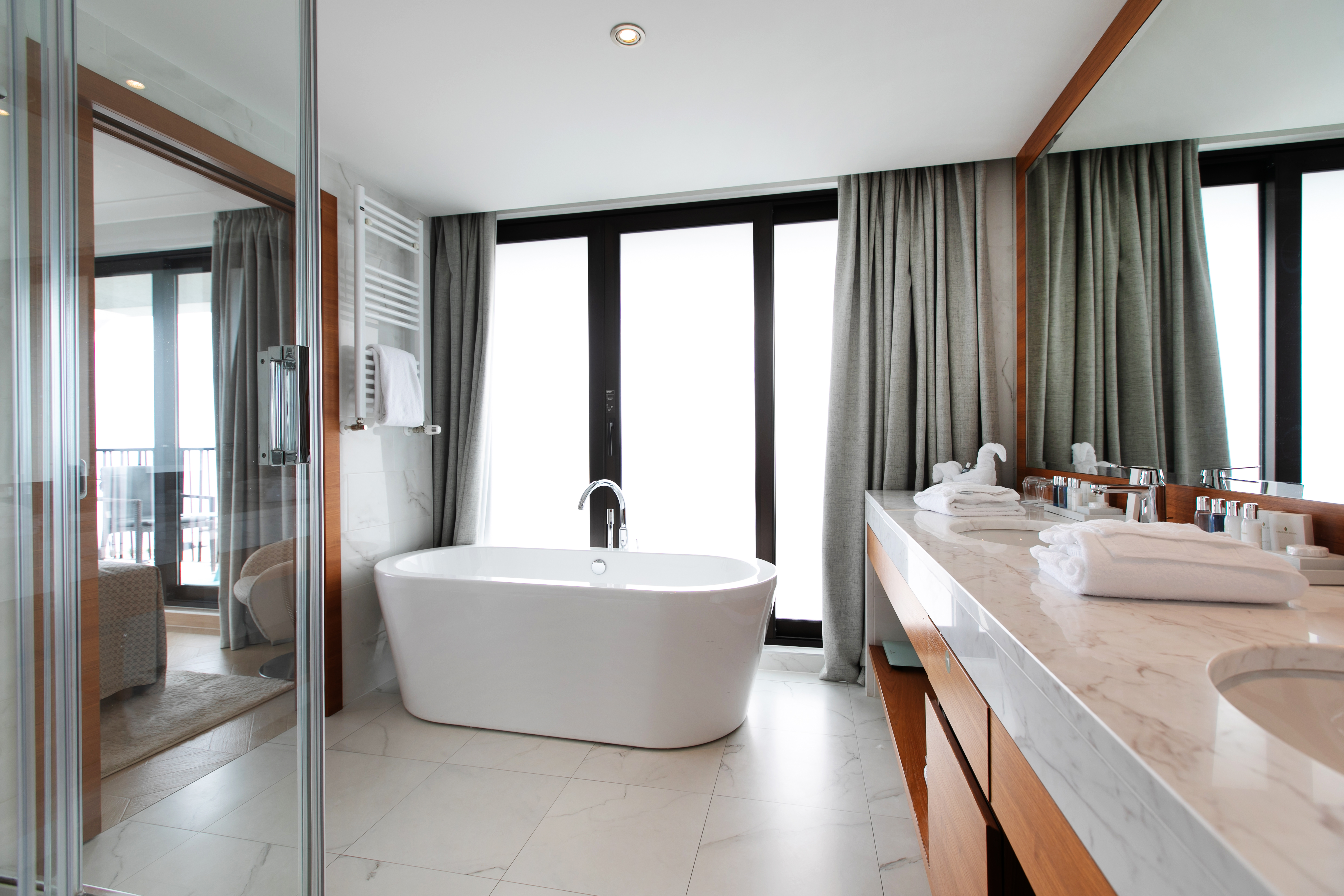 Suite, junior, meerblick, balkon