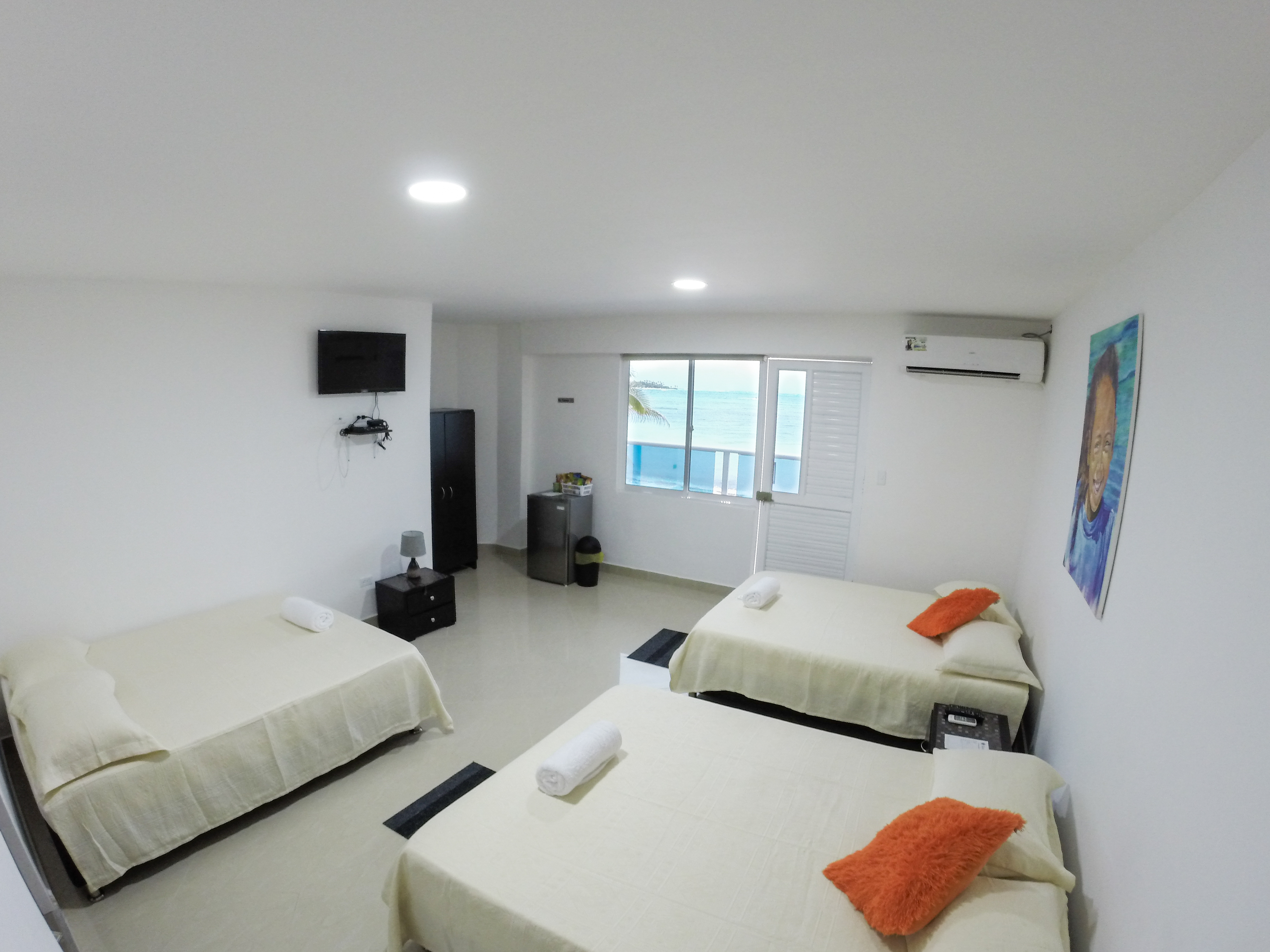 Habitación cuádruple, clásica, frente al océano