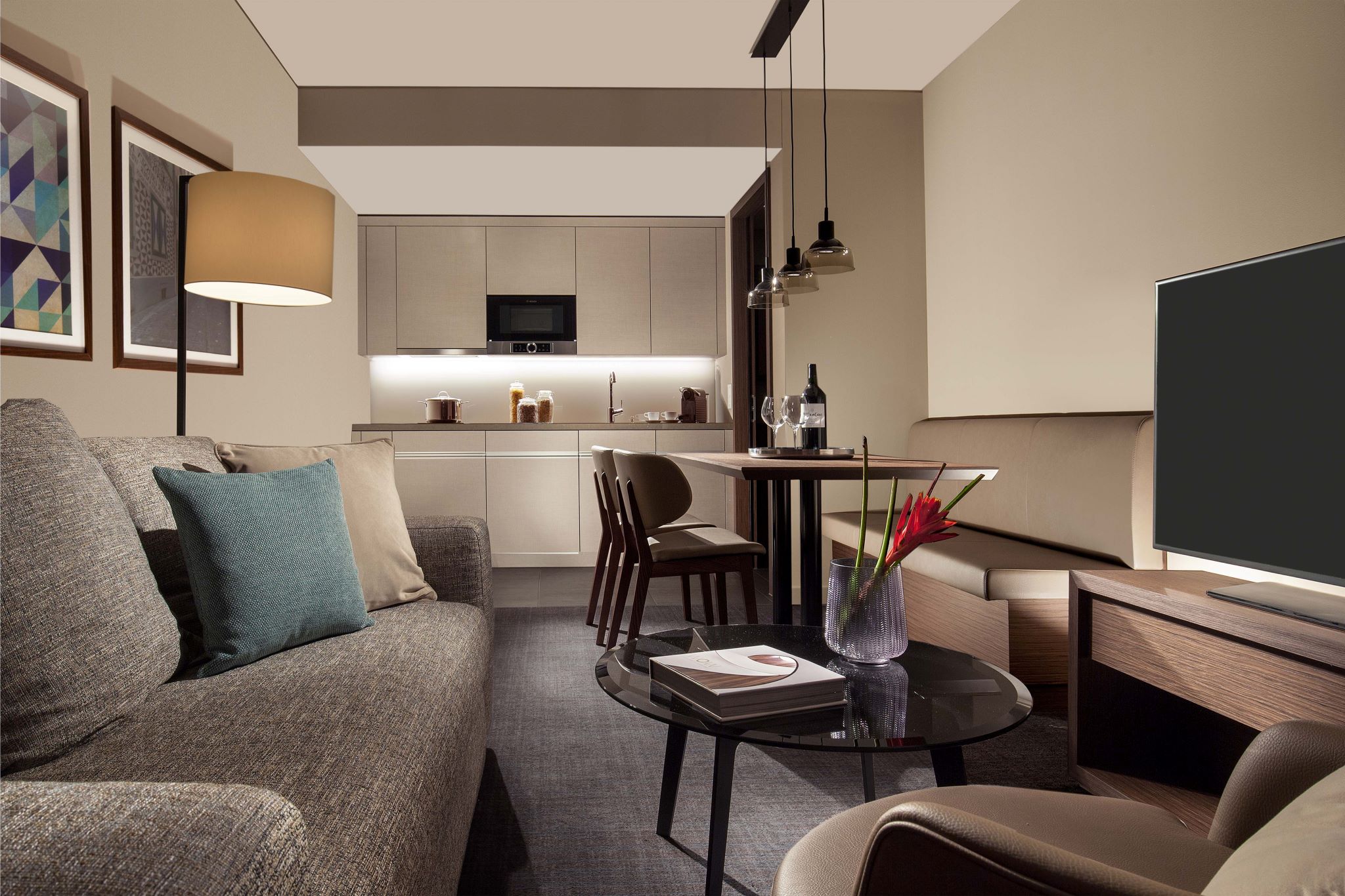 Room, family, 2 bedrooms, kitchen