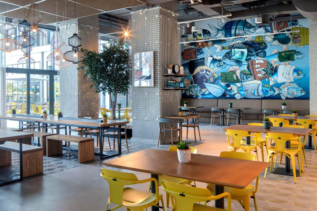 Hotel Rove La Mer Beach, Jumeirah, Vereinigte Arabische Emirate, Dubai. Großes 2